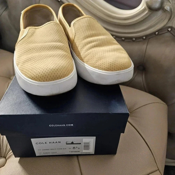 Cole Haan Sneakers Sun slippers Shoes Sunset Yellow size 8.5 - Picture 6 of 8